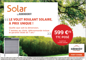 Volet roulant "Solar" by Bubendorff - Menuiserie Rollande - Maître Artisan Spécialiste Rénovation en Loire Atlantique (44)